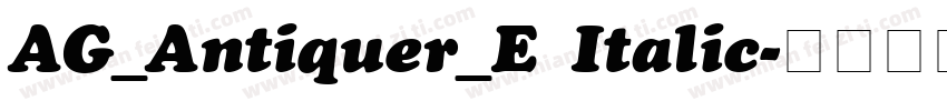 AG_Antiquer_E Italic字体转换